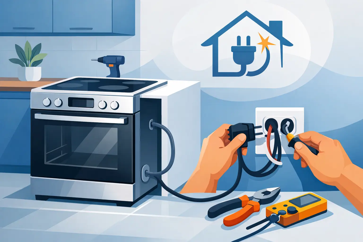 Oven Installation With Electrical Hookup
