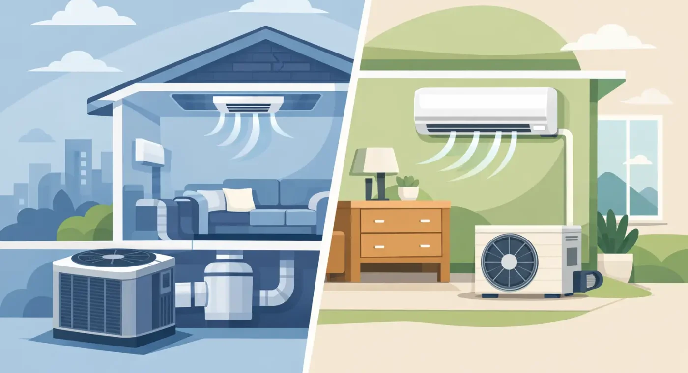 Central Air Versus Ductless Mini Split