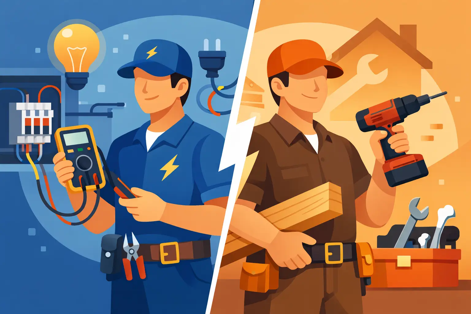 Electrician or Handyman Comparison for Home Repairs